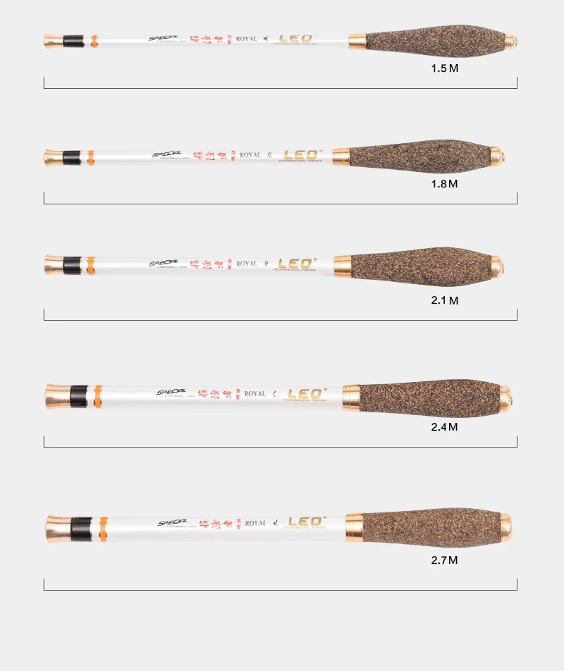 LEO телескопическая удочка из углеродного волокна, Тайваньская рыболовная ручная удочка для речного озера, пруда, рыбалки 1,5 м/1,8 м/2,1 М/2,4 м/2,7 м