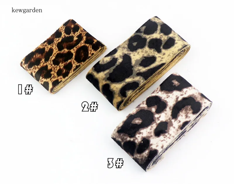 

Kewgarden 3/8" 1" 1-1/2" Single Face Leopard Print Fabric Layering Cloth Ribbons Handmade Tape Ribbon DIY Bowknot Riband 10m/lot