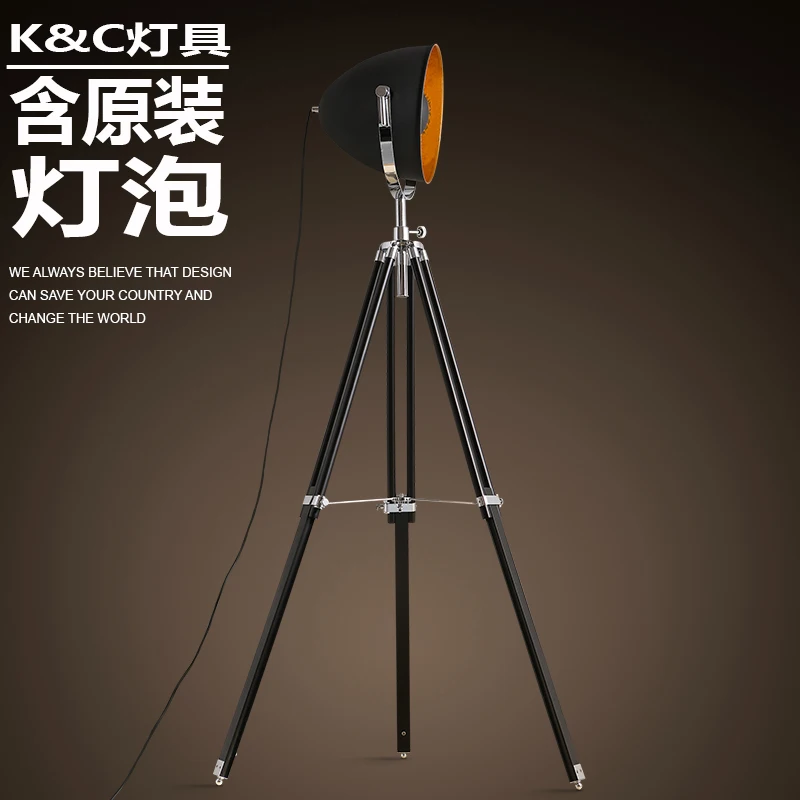 

KC lamp loft Nordic Industrial retro Floor Lamps minimalist creative studio three tripod lamp illumination lamp