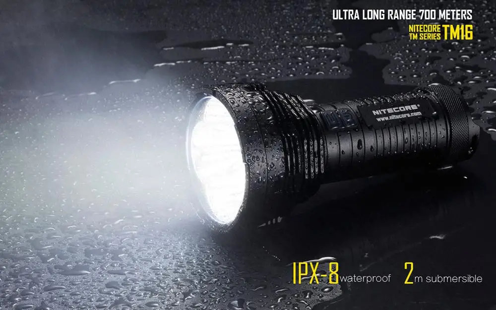 Новинка 2015 Nitecore TM16 мощный светодио дный фонарик Cree XM-L2 4000 люмен 5 Режим 4*18650 компактный ручной открытый прожектор