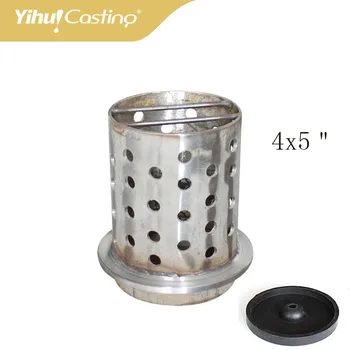 

Perforation Flask with rubber base for gold, silver, brass, copper, 4"X5"stainless steel 304 perforation flask