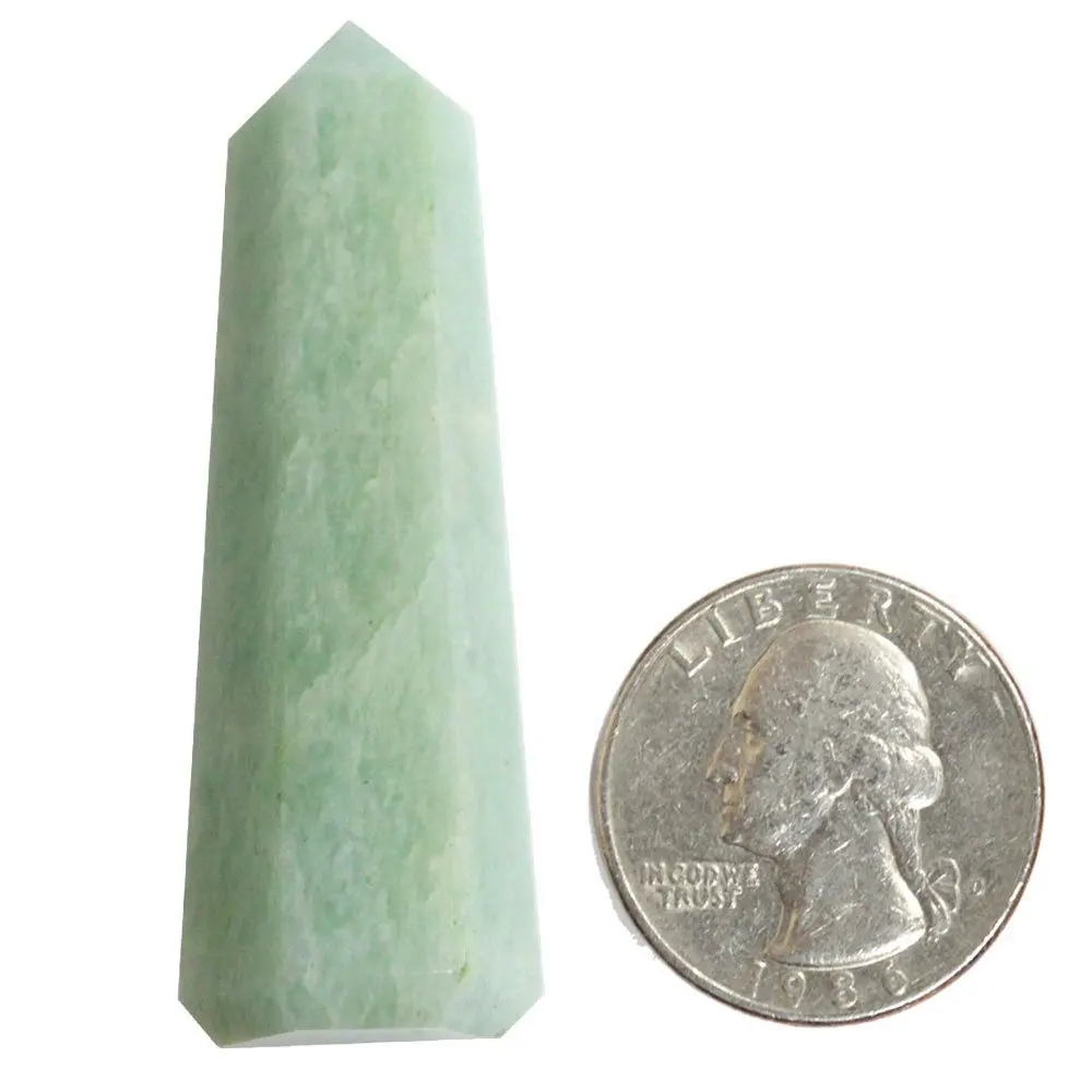 1 One Amazonite Crystal Tower Obelisk Point Wire Wrapping Chakra Reiki Crystal Grids 3 Long Stones Aliexpress