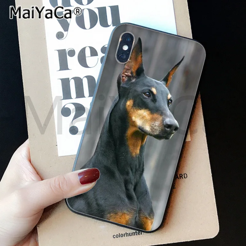 MaiYaCa животное такса собака добермана черный корпус телефона чехол для iphone 11 pro X XS MAX 66S 7 7plus 8 8Plus 5S SE XR