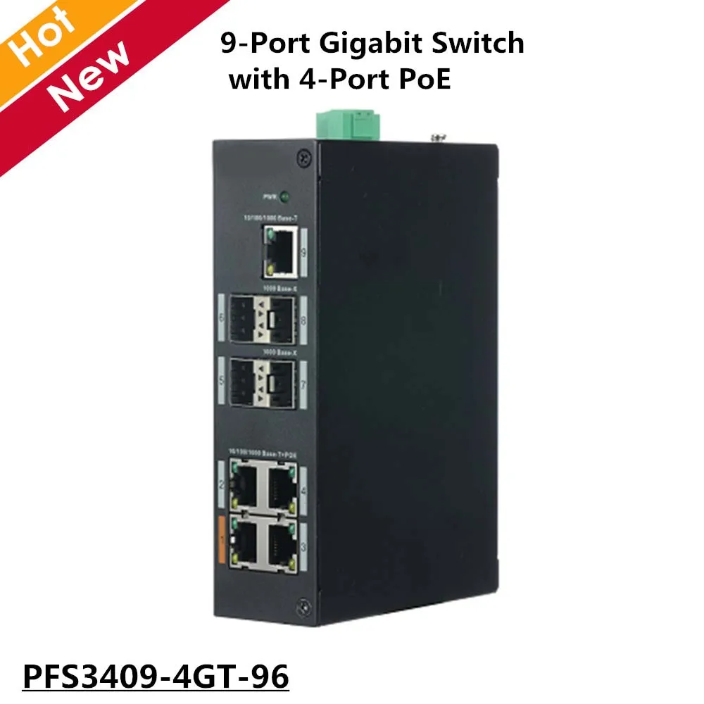 Original 9 Port Gigabit Switch with 4 PoE Unmanaged for IP System PFS3409-4GT-96 | Безопасность и защита