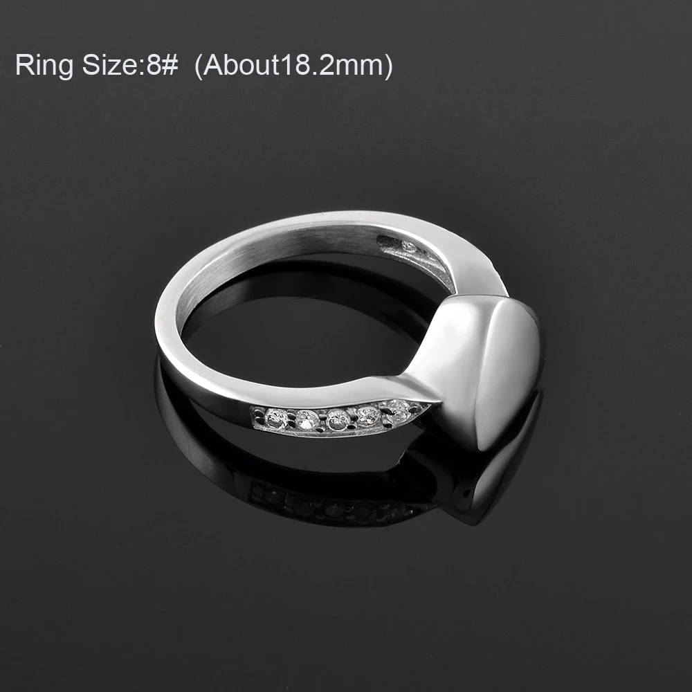

Women Stainless Steel Reliable Quality Charm Ring Cremation Urn Free Shipping