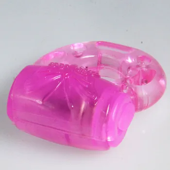 2pcs finger Ring Vibrator high elastic Silicon penis Vibrating clit massager Cockring,toy Sex Toys,Adult Products for men 5