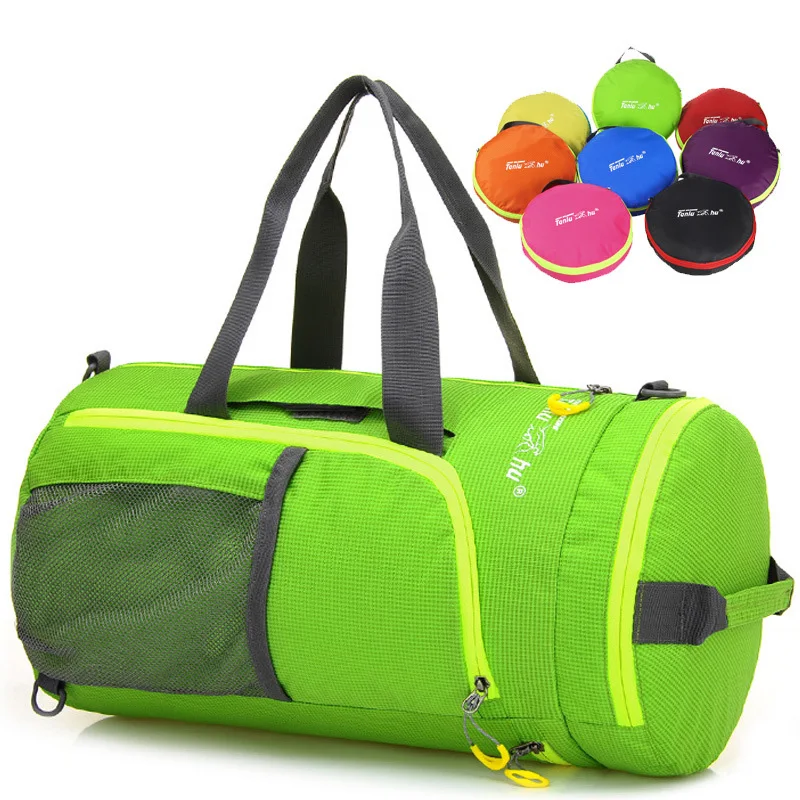 في الهواء الطلق متعددة الوظائف للماء النايلون للجنسين التخييم حقائب رياضية للطي حقيبة Packsack حقائب كتف سفر التنزه