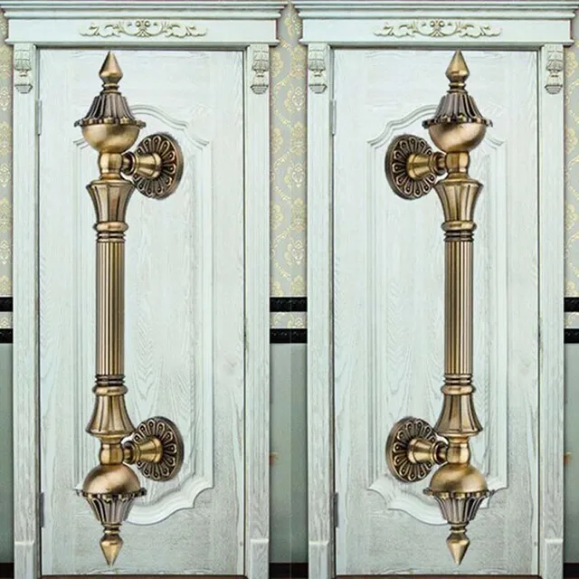 270mm High Quality Vintage Bronze Big Gate Handles KTV Home Office 270mm high quality vintage bronze big gate handles KTV home office hotel wood door pulls antique - 270mm High Quality Vintage Bronze Big Gate Handles KTV Home Office