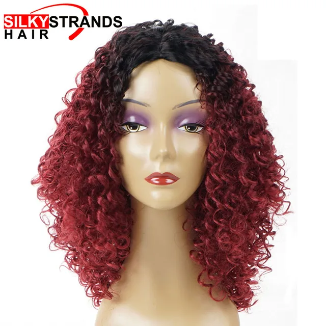 mèches soyeuses afro crépus bouclés perruque synthétique cheveux