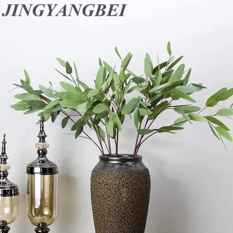 2019 HQ Artificial Plastic plant Eucalyptus leaves Branch bamboo plant
home decorative fake plants Indoor potted decoration