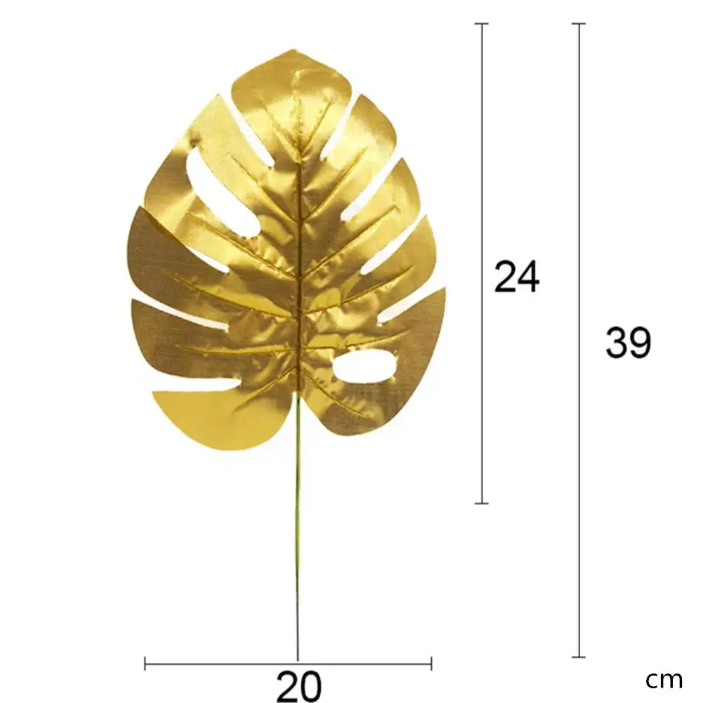20 шт Искусственные золотые черепахи сзади лист рассеянный хвост лист Свадебные украшения для дома Вечеринка день рождения Пальмовые Листья - Цвет: 3