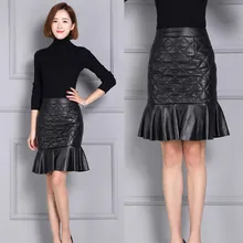 Кожаная юбка из овчины K115