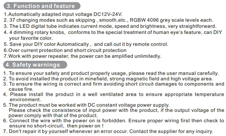 BC-354RF DC12V-24 V ручка RGBW LED контроллер с РФ Беспроводной удаленный rgb-контроллер многофункциональный дисплей Контроллер 5A/CH * 4 RGBW