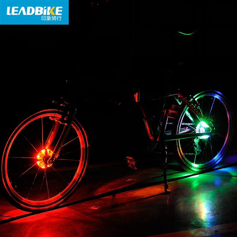 Leadbike 自転車ホイールライト自転車フロント/テールハブライト Led 警告スポークランプサイクリング装飾夜の乗馬バイクアクセサリー|bike  front|light bike frontbike accessories - AliExpress