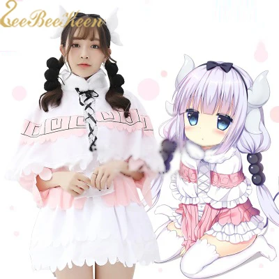 

Anime Miss Kobayashi's Dragon Maid Cosplay costume Female Sweet Lolita Kanna Kamui Role Play Maid Suit Party clothes For Girls