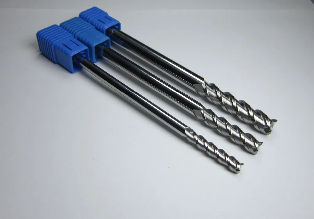 5pcs/set 6mm HRC45 3 Flute Tungsten Carbide End Milling Cutter Tools CNC for AL 