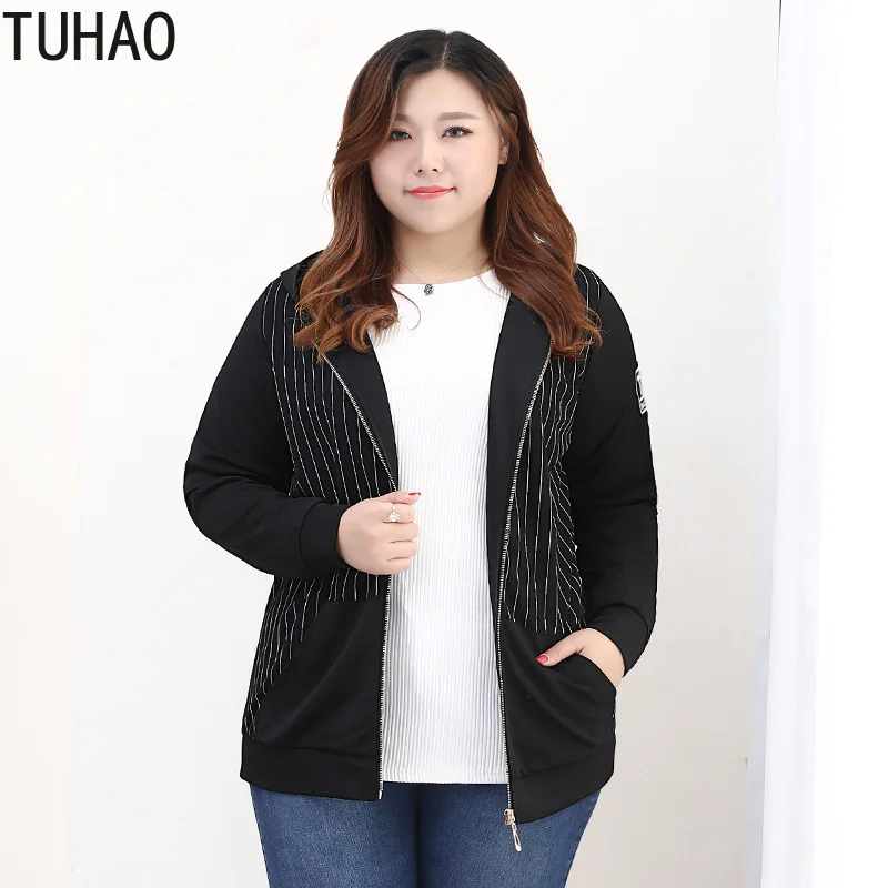 TUHAO размера плюс 10XL 8XL 6XL женские толстовки с капюшоном осенние повседневные