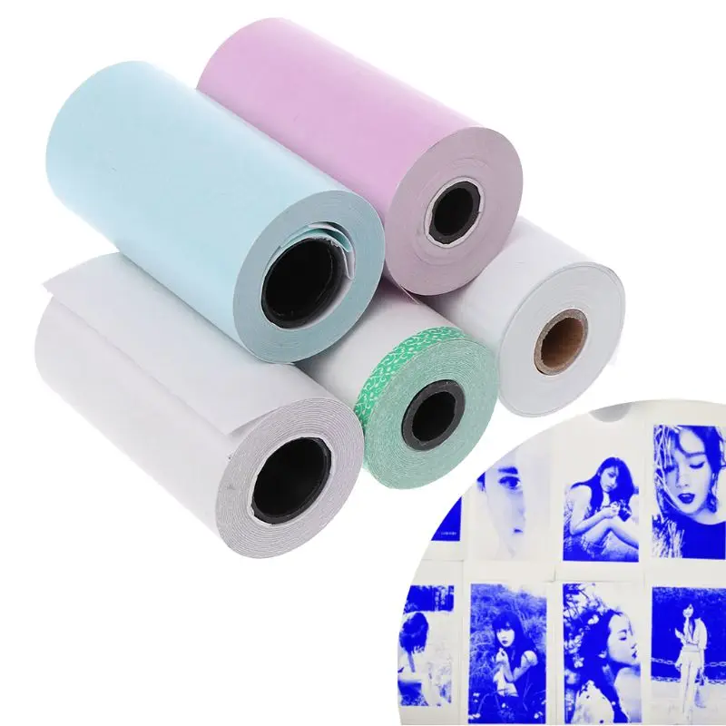 Photo Paper Mini Printable Sticker Roll Thermal Printers Clear Printing Smudge-Proof Portable