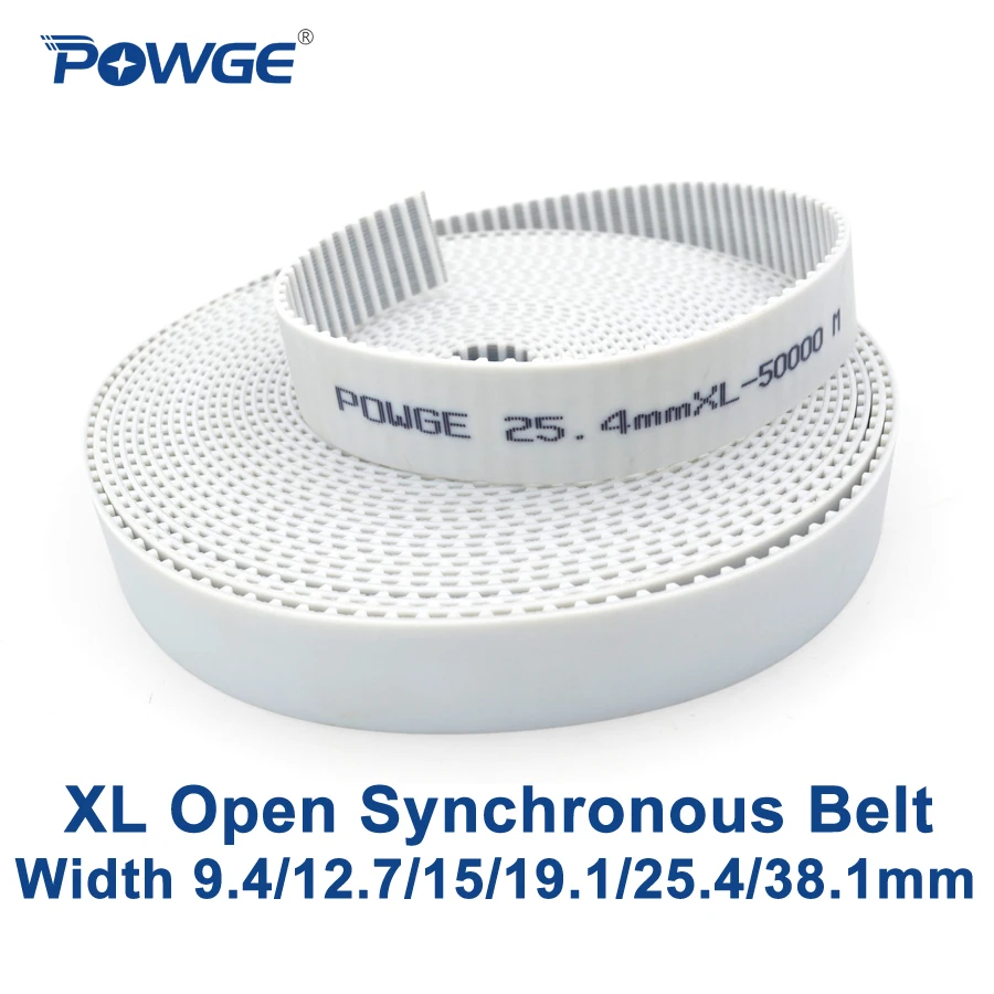 Open End Timing Belt L H XL MXL White PU Width 6mm-30mm for 3D Printer CNC 