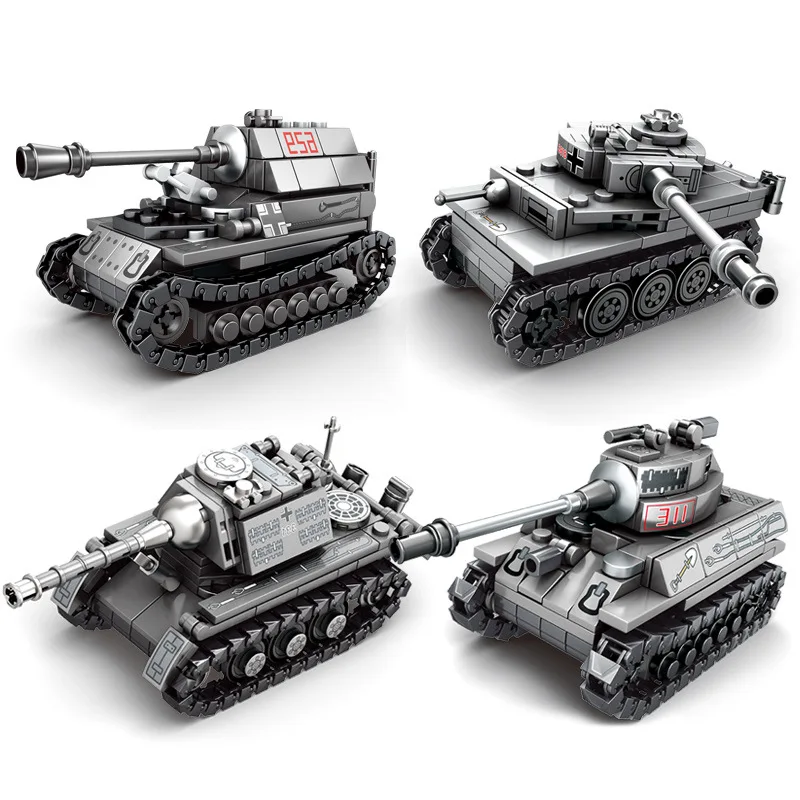 

World War II WW2 SWAT Police Military Soldier Army Tank Armored Vehicle Building Blocks Bricks Kids Toys Compatible With Lego