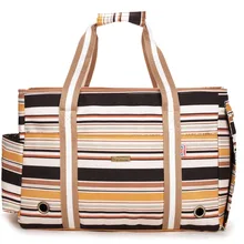 Желтый в полоску полиэстер ПЭТ переноска для собак модная сумка маленький щенок собаки сумка