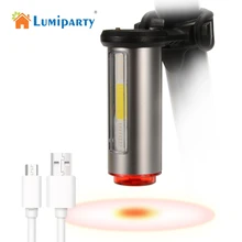 LumiParty Hot Bicycle USB Light Bike LED 360 Degree Laser Light Cycling Tail Flashlight Bicycle Accessories