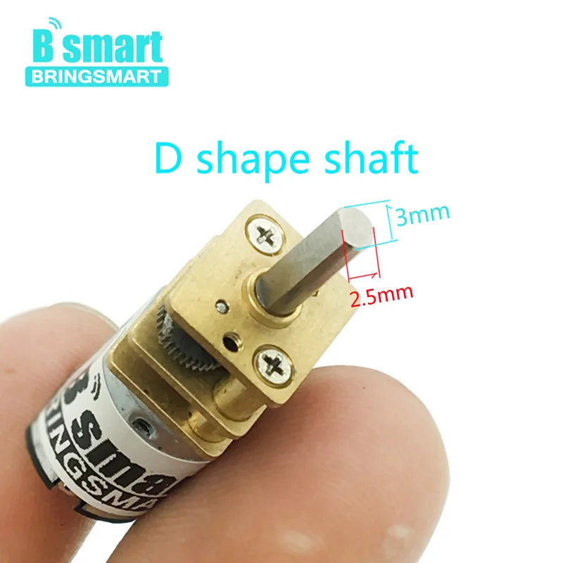 Редукторный двигатель Bringsmart 3 в 6 12 В 15 1500 об/мин N20 постоянного тока с обратным