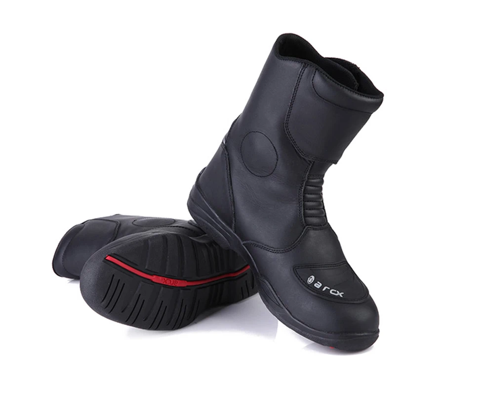 

ARCX Motorcycle Cow Leather Racing Boot Touring Street Moto boots Riding Shoes Waterproof mid-calf boots L54947