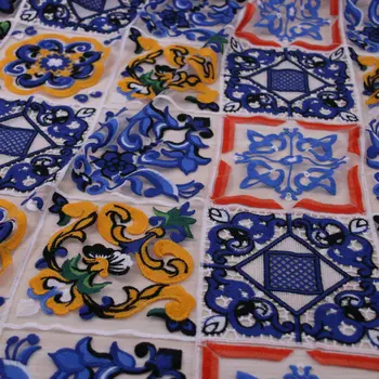 

colorful majolica heavy embroidered lace fabric,bridal party dress lace fabric tissu,african high quality embroidery mesh lace