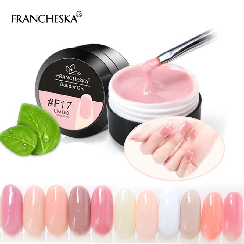 

15ml builder gel UV gel builder soak off cover pink clear camouflage Jelly acryl gel nail extension nagels spulletjes oje