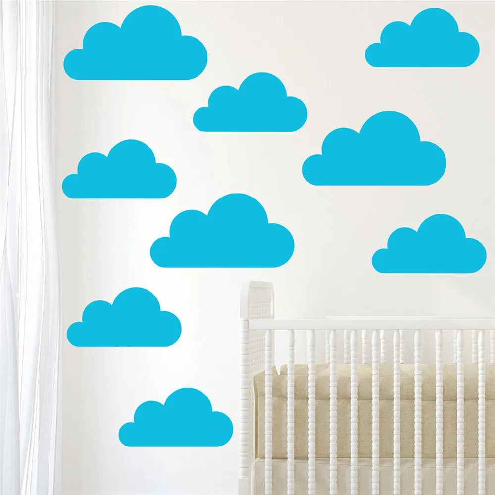 Cloud Wall Sticker Decals Vinyl Home Decor Clouds Baby Girls Bedroom
