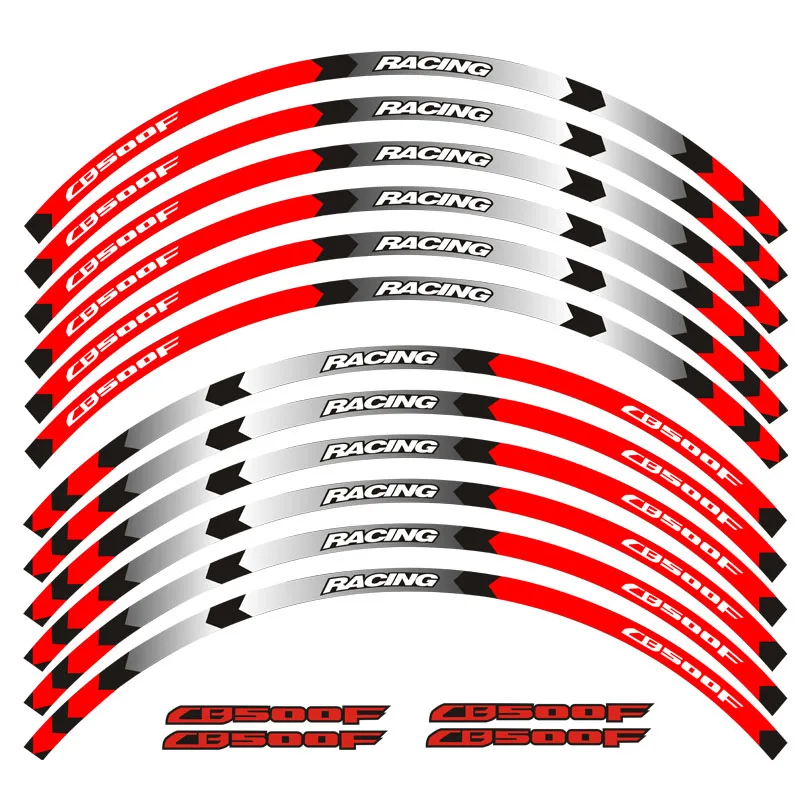 Горячая мотоциклетный обод колесная наклейка аксессуар светоотражающий водонепроницаемый стикер для Honda CB500F CB500X