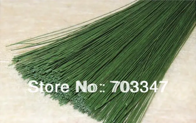 Big Order Big Discount!! 600pcs X 24# Gauge Floral Stem Wire 23.6" In  Green *Free Shipping*