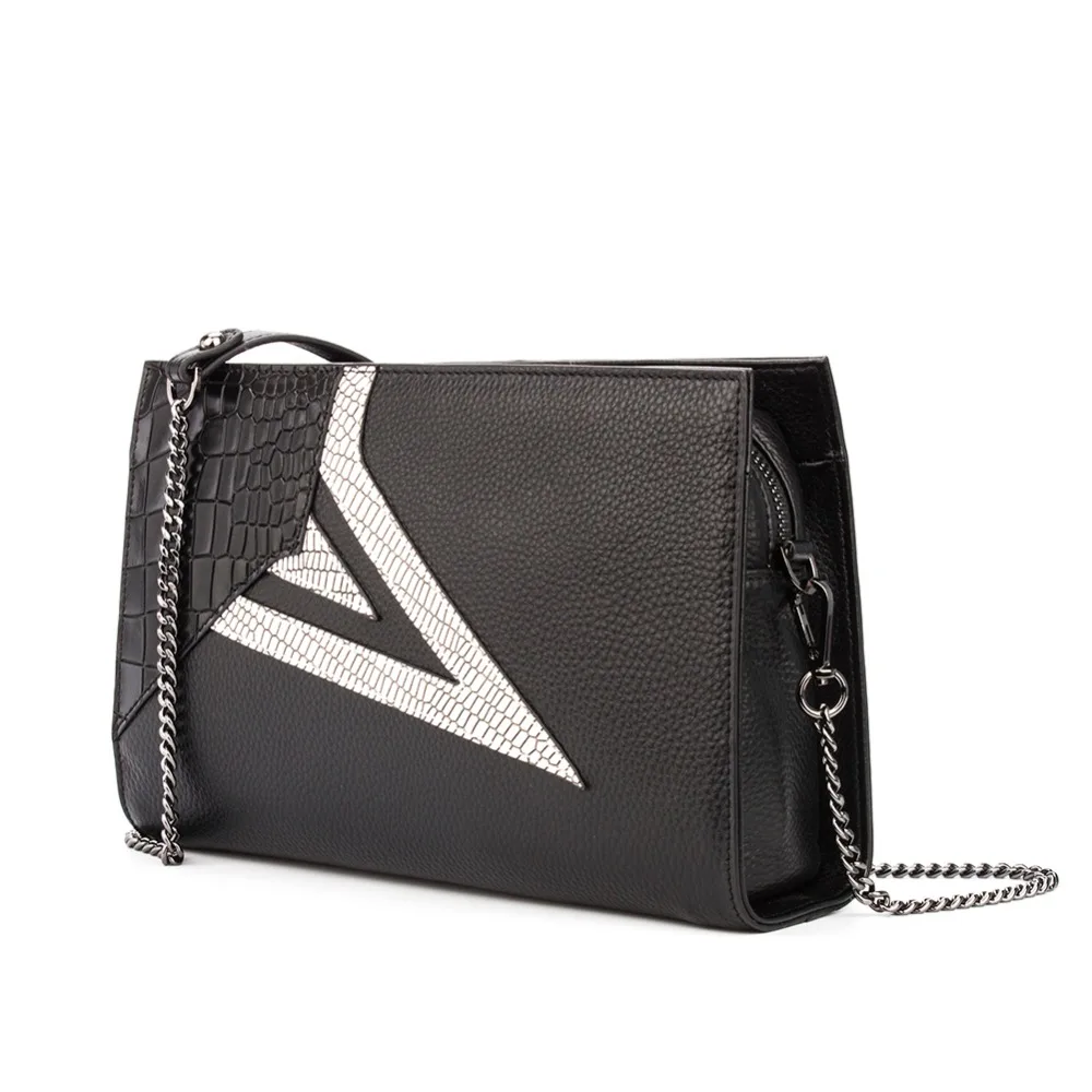 Brand Women's Genuine Leather Letter V Shoulderbag Crossbodybag Purse