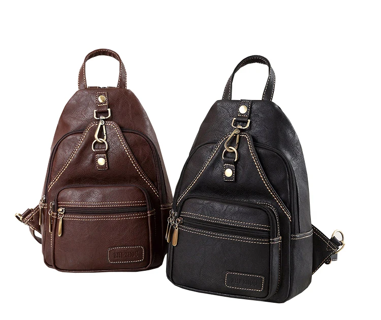 Многофункциональный винтажный мини-рюкзак из мягкой искусственной кожи, Сумочка для женщин, женская маленькая сумка на плечо, женские повседневные дорожные нагрудные сумки