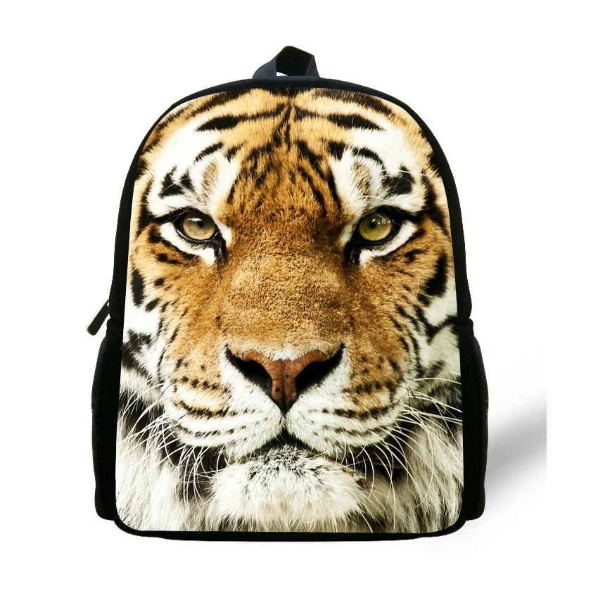 12-дюймовый Mochilas infantis белый тигр рюкзак сумка в виде животного; детские школьные рюкзаки для девочек Повседневное мальчиков школьная сумка для детей От 3 до 6 лет