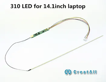 

2pcs LCD Laptop Dimable LED Backlight Lamps Adjustable Light Update Kit Strip+Board 9-25V Input for 14.1inch 310MM laptop screen