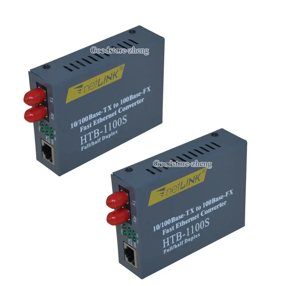 Fiber Optical Media Converter 10/100Mbps RJ45 Single mode/2 FC HTB-1100S --1Pair