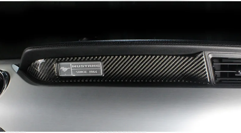 Автомобильный Стайлинг из углеродного волокна украшения для приборной панели автомобиля полосы крышки отделка наклейки для Ford Mustang 2015-2019