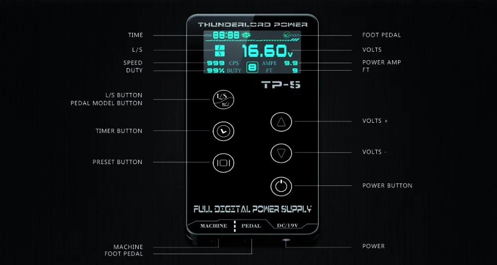 Блок питания hp-2 HURRICAN UPGRADE блок питания TP-5 Intelligent Digital lcd блок питания тату блок питания для тату машинки блок питания для тату машинки