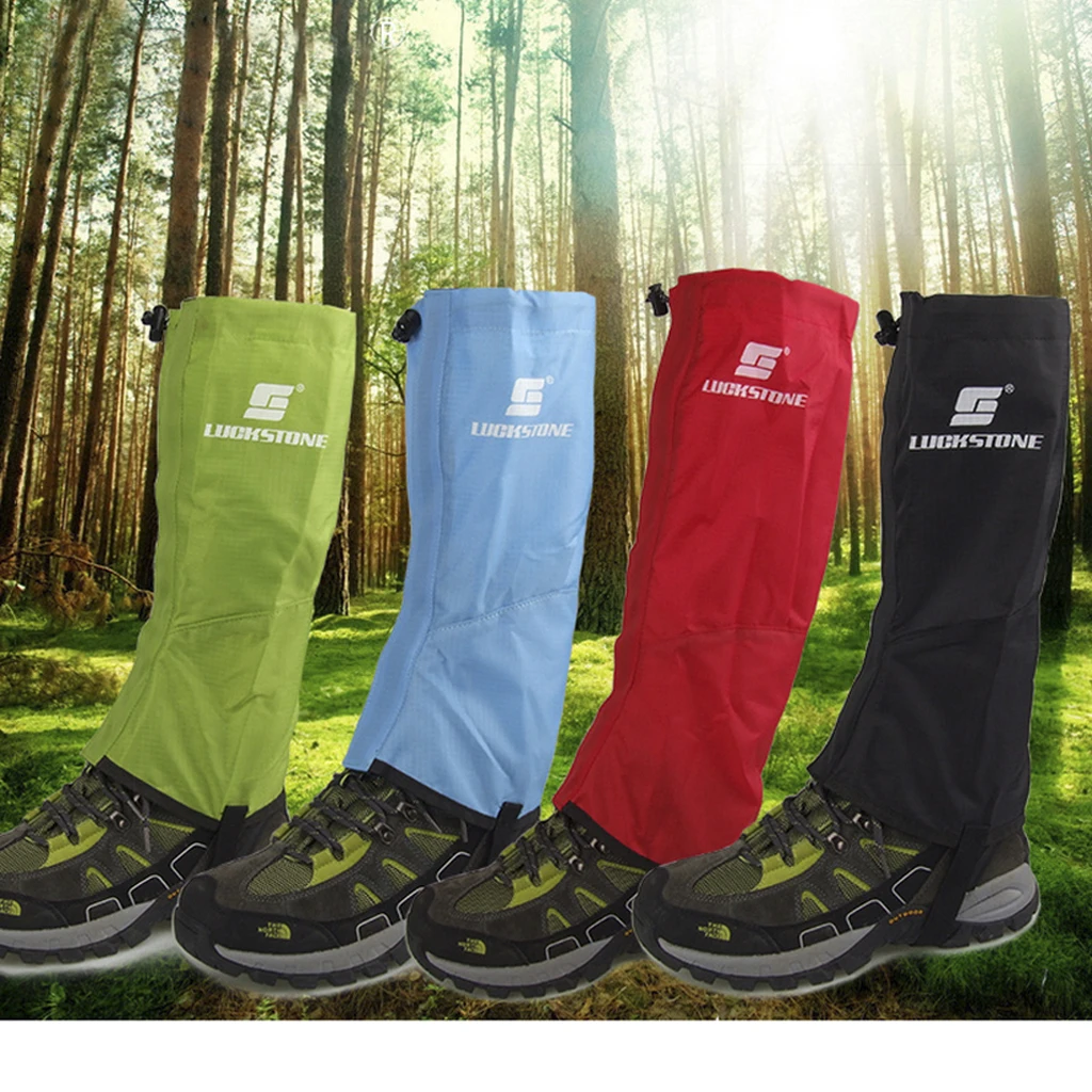 1 Pair Waterproof Windproof Warm Snow Legging Cover Gaiter Leg Covers for Outdoor Camping Fishing Hiking Ski Trekking