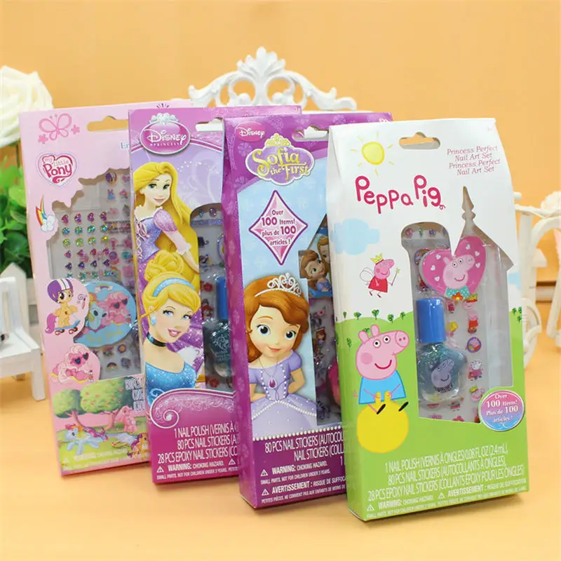 Disney Children's Makeup Toy Set Nail Sticker Children's Nail Polish Nonpoisonous and tasteless frozen sets girls princess Disney Children's Makeup Toy Set Nail Sticker Children's Nail Polish Nonpoisonous and tasteless frozen sets girls princess