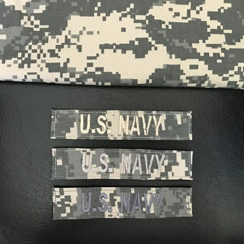 Вышивка США ВМС Тактический Патч крюк военный значок на заказ камуфляж DIY Имя нарукавник Хлопок/полиэстр защитного цвета цифровой камуфляж для лесистой местности ATACS FG Army