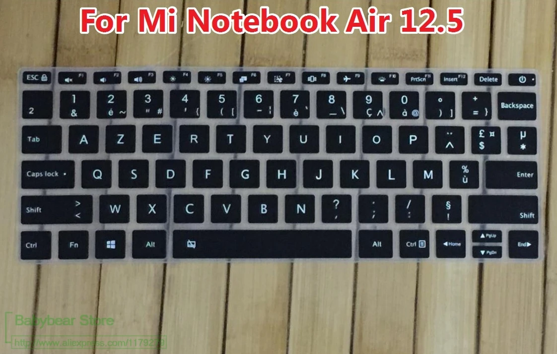 Французский клавьер ноутбук с клавиатурой AZERTY чехол для клавиатуры протектор для Xiaomi mi notebook Air 12 12,5 13 13,3 mi notebook Pro 15 15,6 дюймов - Цвет: Mi notebook Air 12.5