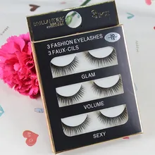 3 пары 3D Длинные Накладные ресницы макияж натуральные поддельные толстые черные ресницы накладные ресницы на магнитах натуральные волосы искусственные норковые ресницы#05