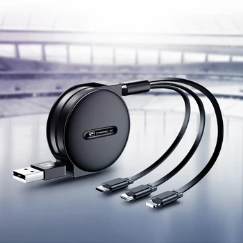 

Micro USB Cable Phone Charging Cable Type-C Cable 3 in 1 for iphone Samsung Huawei Xiaomi Phones Retractable Data Sync