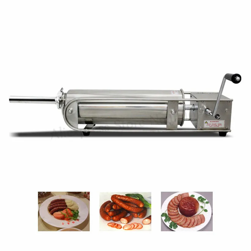 Commercial 5L Manual Meat Sausage Filling Machine Horizontal Sausage