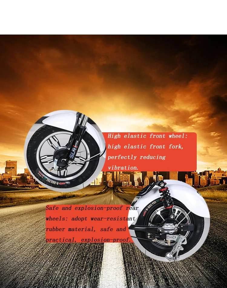 Sale Hot Sale Electric Motorcycles Ebike Storage Battery 14inches Motorcycle Citycoco Electric Scooter Electric Bike Electric Bicycle 12