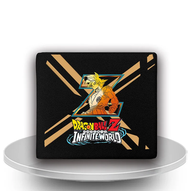 Dragon Ball Z черные мужские кошельки из искусственной кожи Двойные Короткие Кошельки