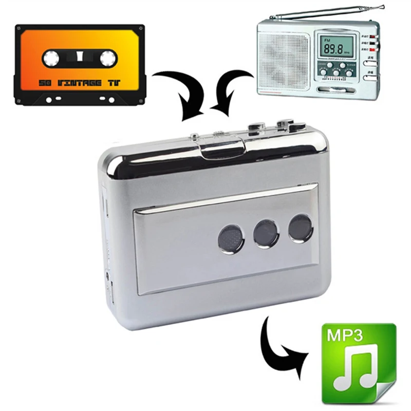 Ezcap LP/виниловая лента для Запись PC гибридный двойной USB кассеты в MP3 конвертер аудио Walkman музыкальный плеер